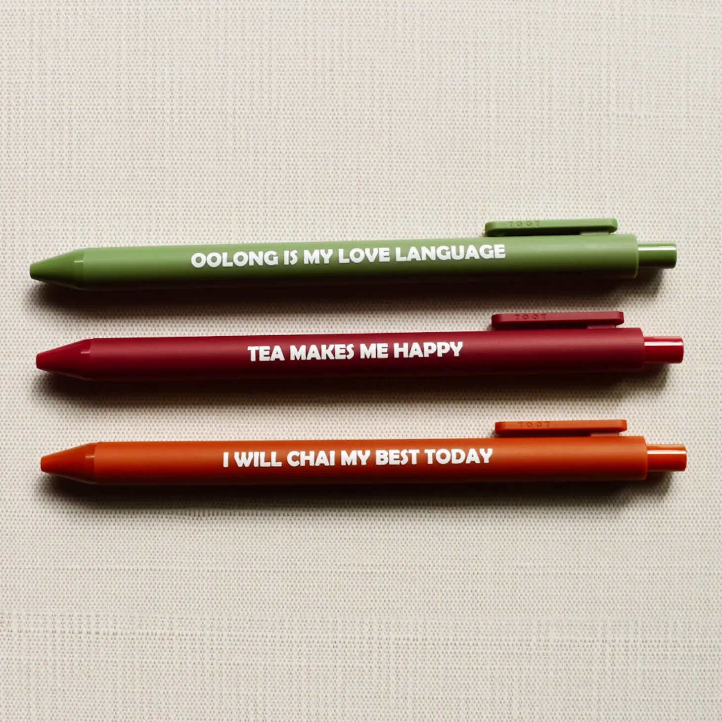 Set of 3 Jotter Pens - Tea Phrases