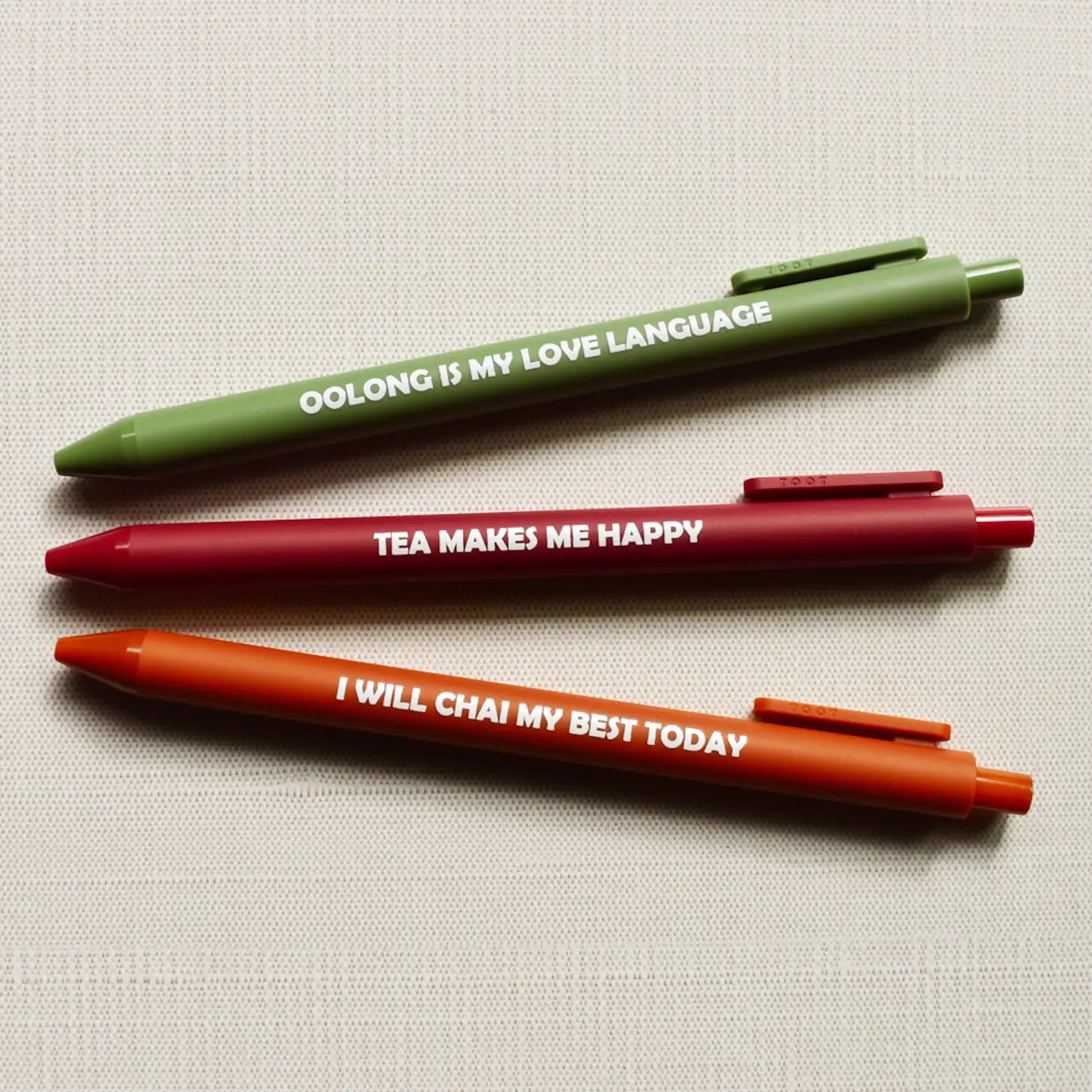 Set of 3 Jotter Pens - Tea Phrases