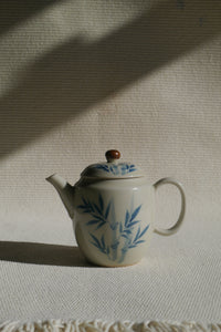 Porcelain Bamboo Motif Teapot