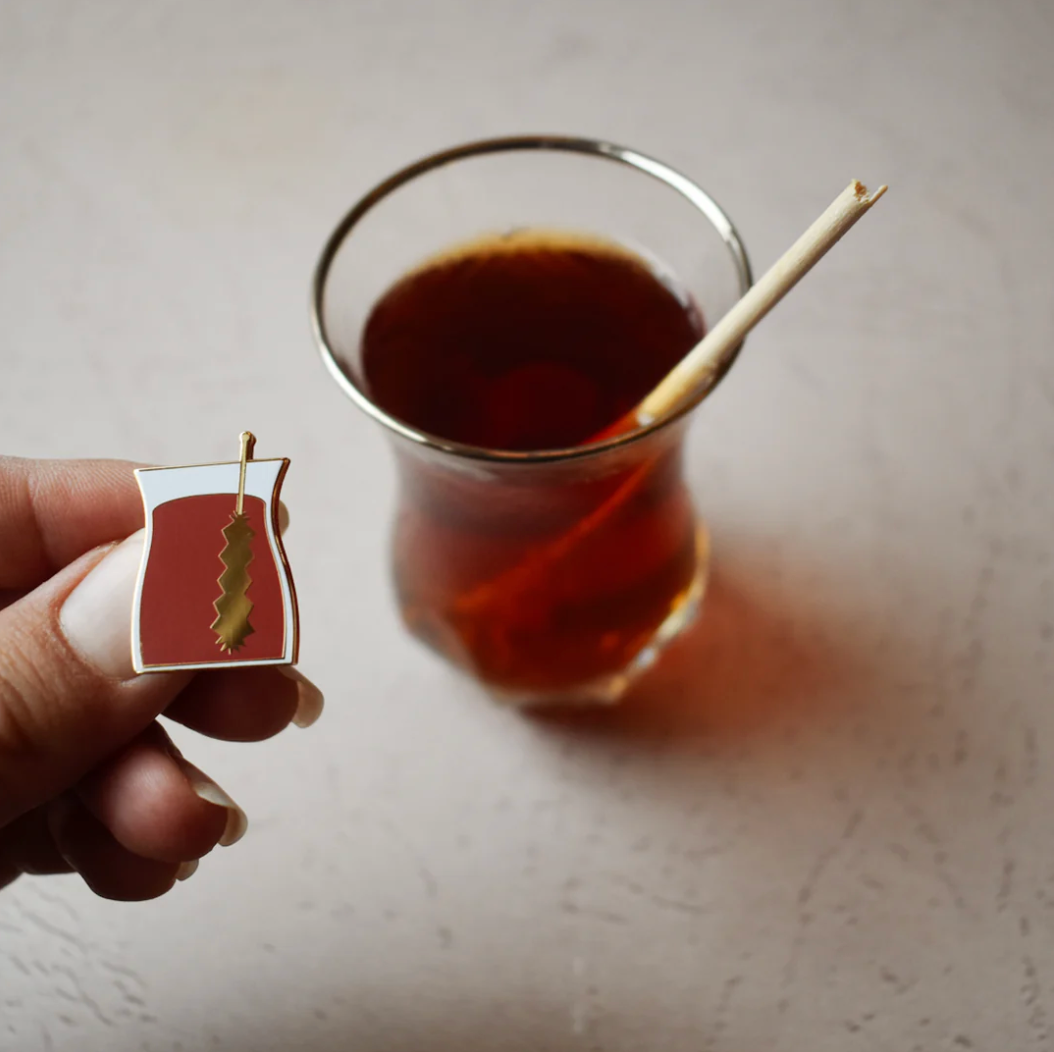 Tea with Rock Candy Enamel Pin
